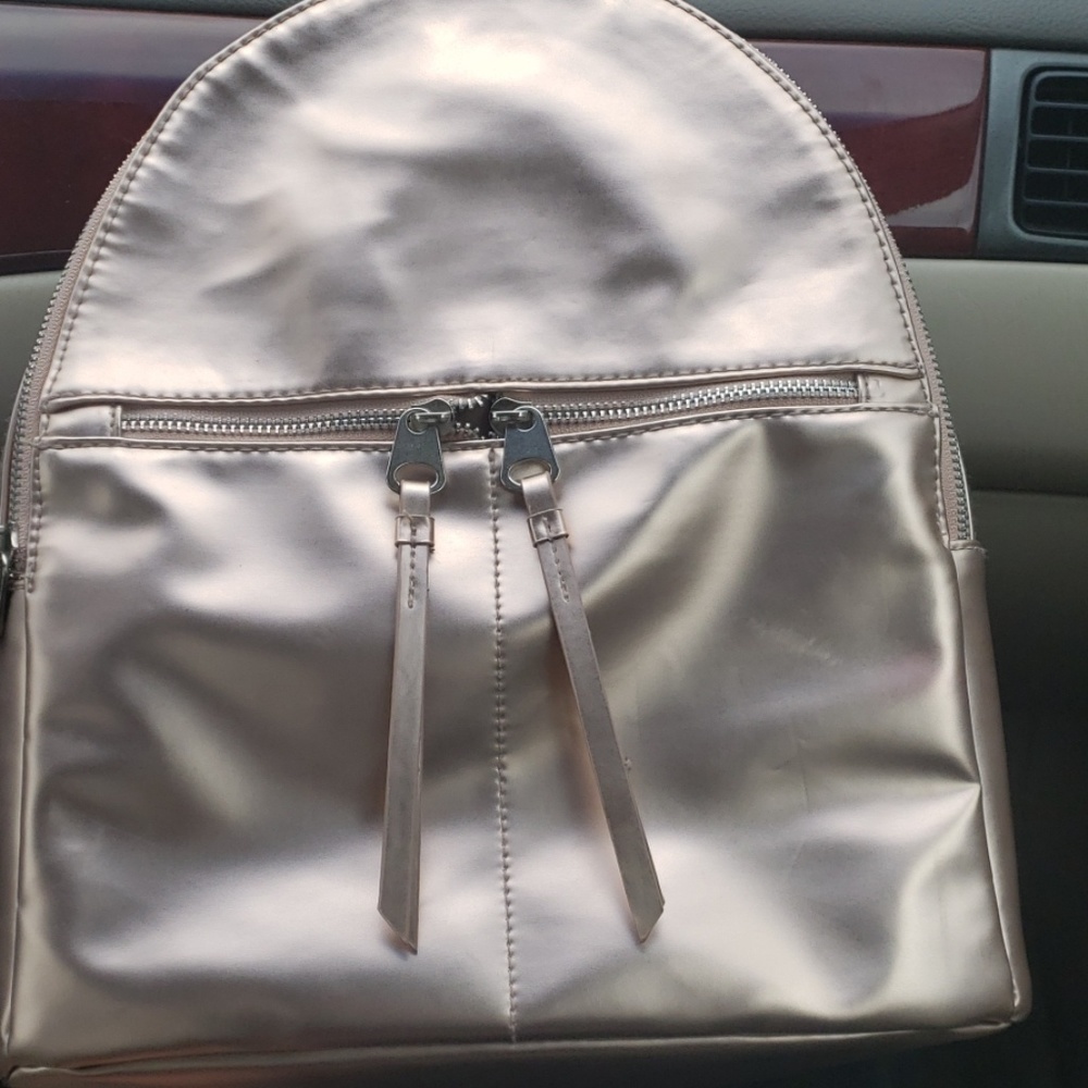 PInk Metallic book bag purse